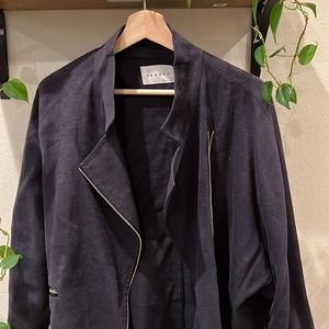 Sandro hemp rayon oversized jacket